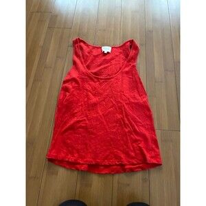 Sezane red cotton linen tank top women's small